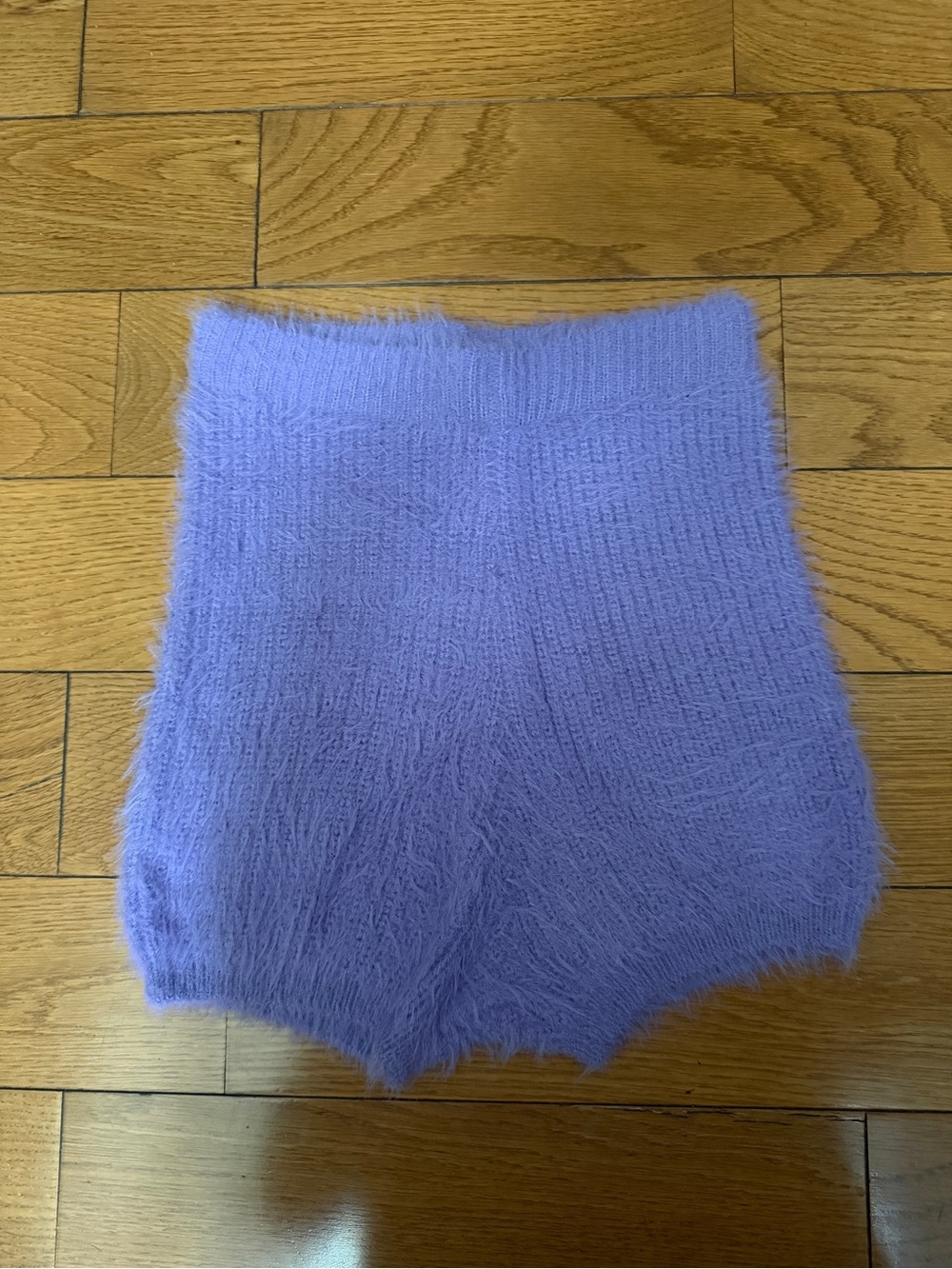 Zara Purple Fuzzy High-Waist Women's Shorts